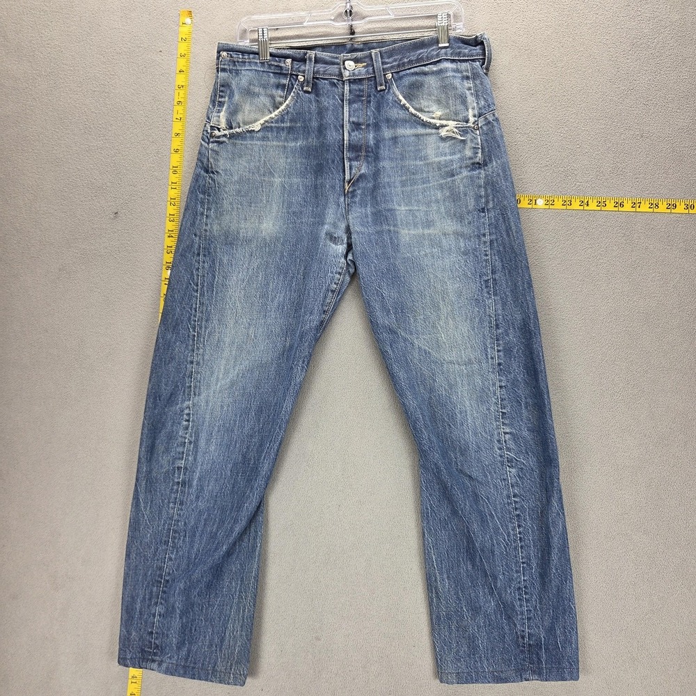 Vintage Levis Engineered Jeans Mens Blue Twisted Button Fly Fits 32x28